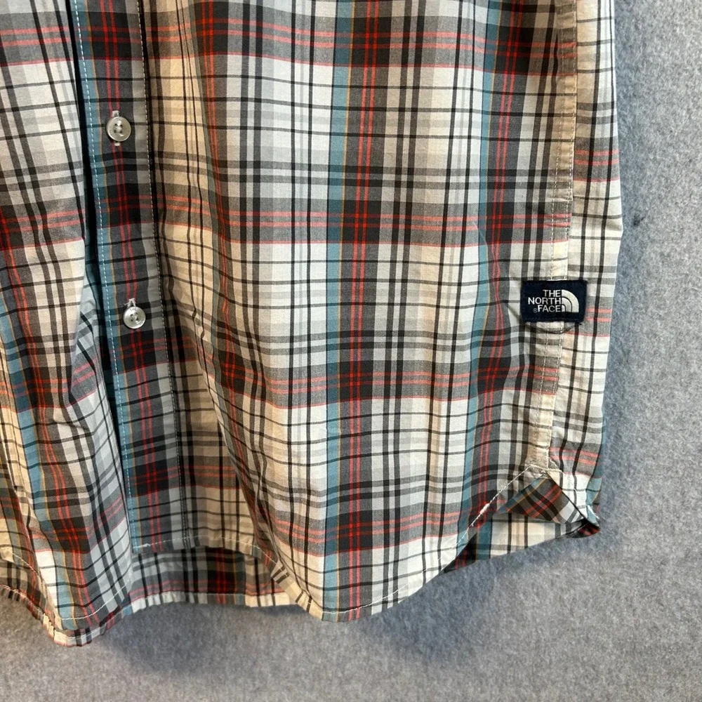 The North Face Mens Medium‎ Hammets Shirt Plaid Button Front Short Sleeve Gorp